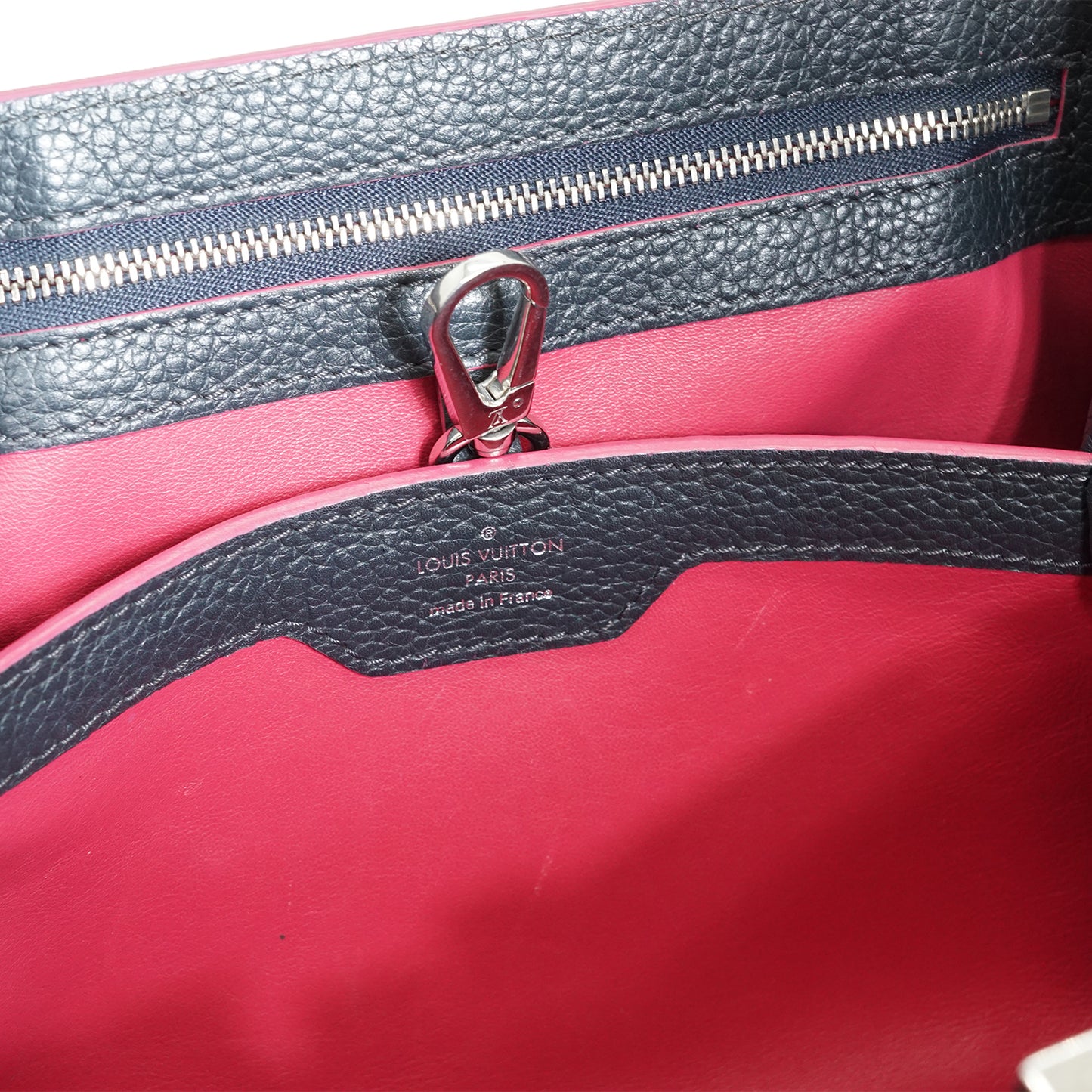 Capucines MM Taurillon Leather Noir Flamingo Limited Edition