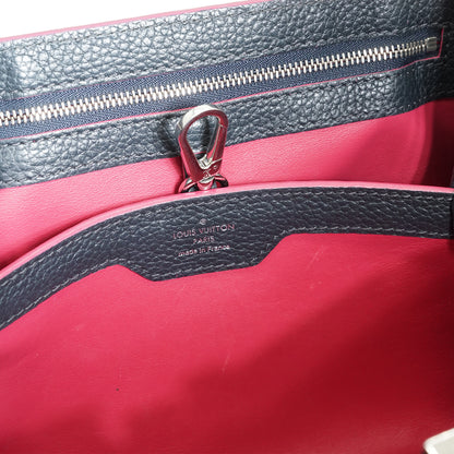 Capucines MM Taurillon Leather Noir Flamingo Limited Edition