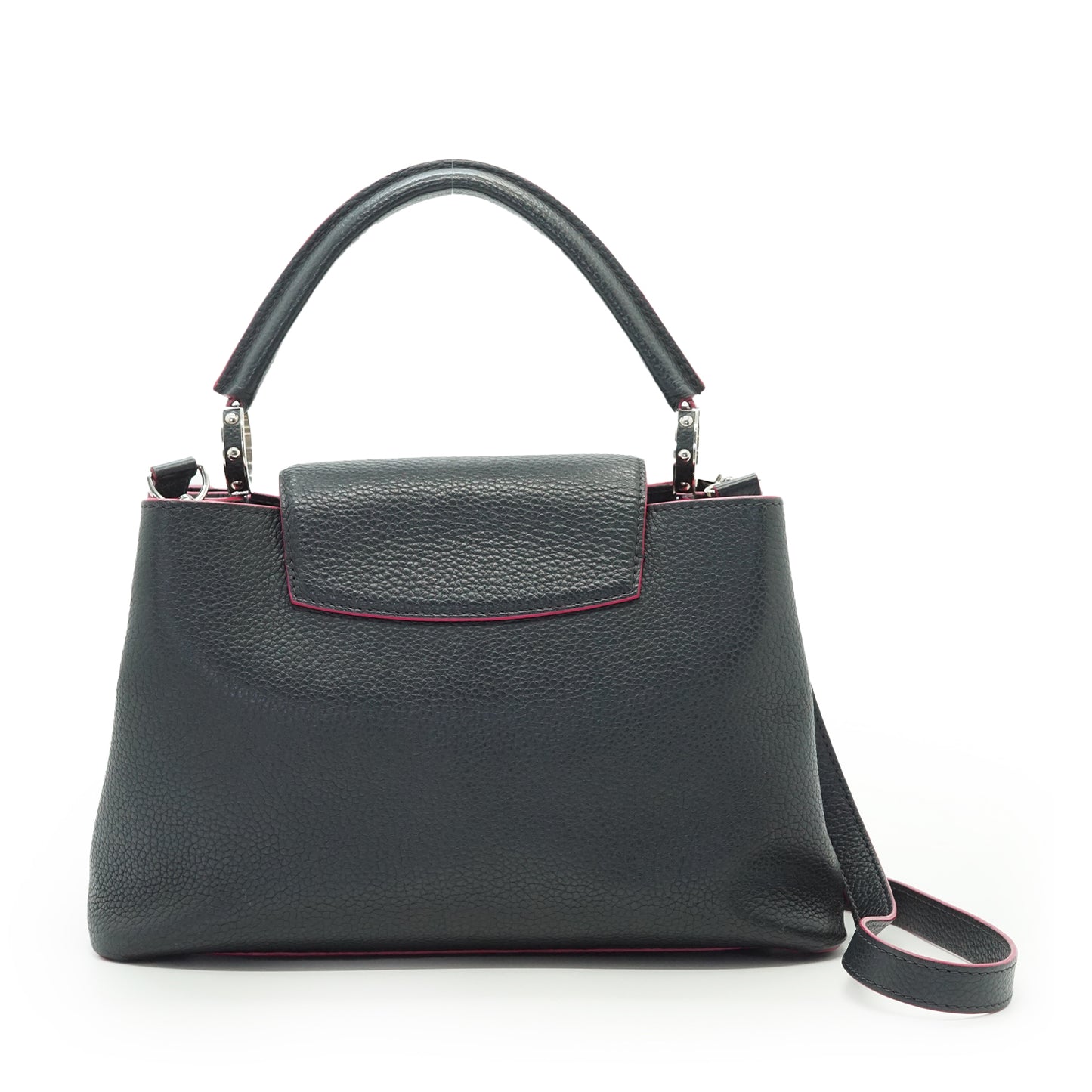 Capucines MM Taurillon Leather Noir Flamingo Limited Edition