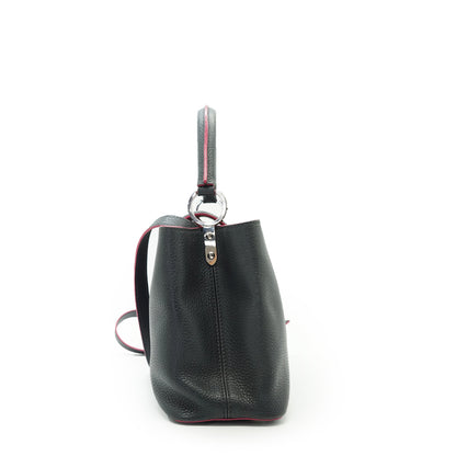Capucines MM Taurillon Leather Noir Flamingo Limited Edition