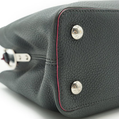Capucines MM Taurillon Leather Noir Flamingo Limited Edition