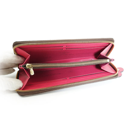 Monogram Portefeuille Clemence Pink Flower Charm Long Wallet