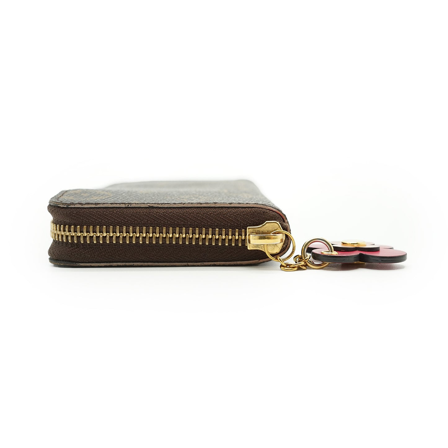 Monogram Portefeuille Clemence Pink Flower Charm Long Wallet