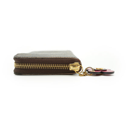 Monogram Portefeuille Clemence Pink Flower Charm Long Wallet
