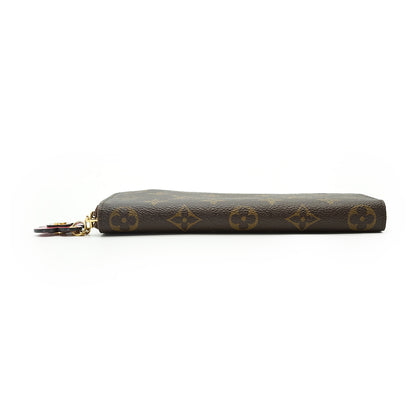 Monogram Portefeuille Clemence Pink Flower Charm Long Wallet