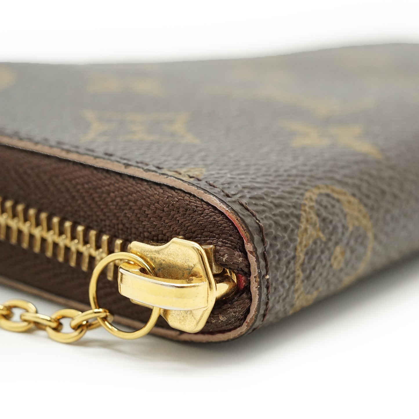 Monogram Portefeuille Clemence Pink Flower Charm Long Wallet