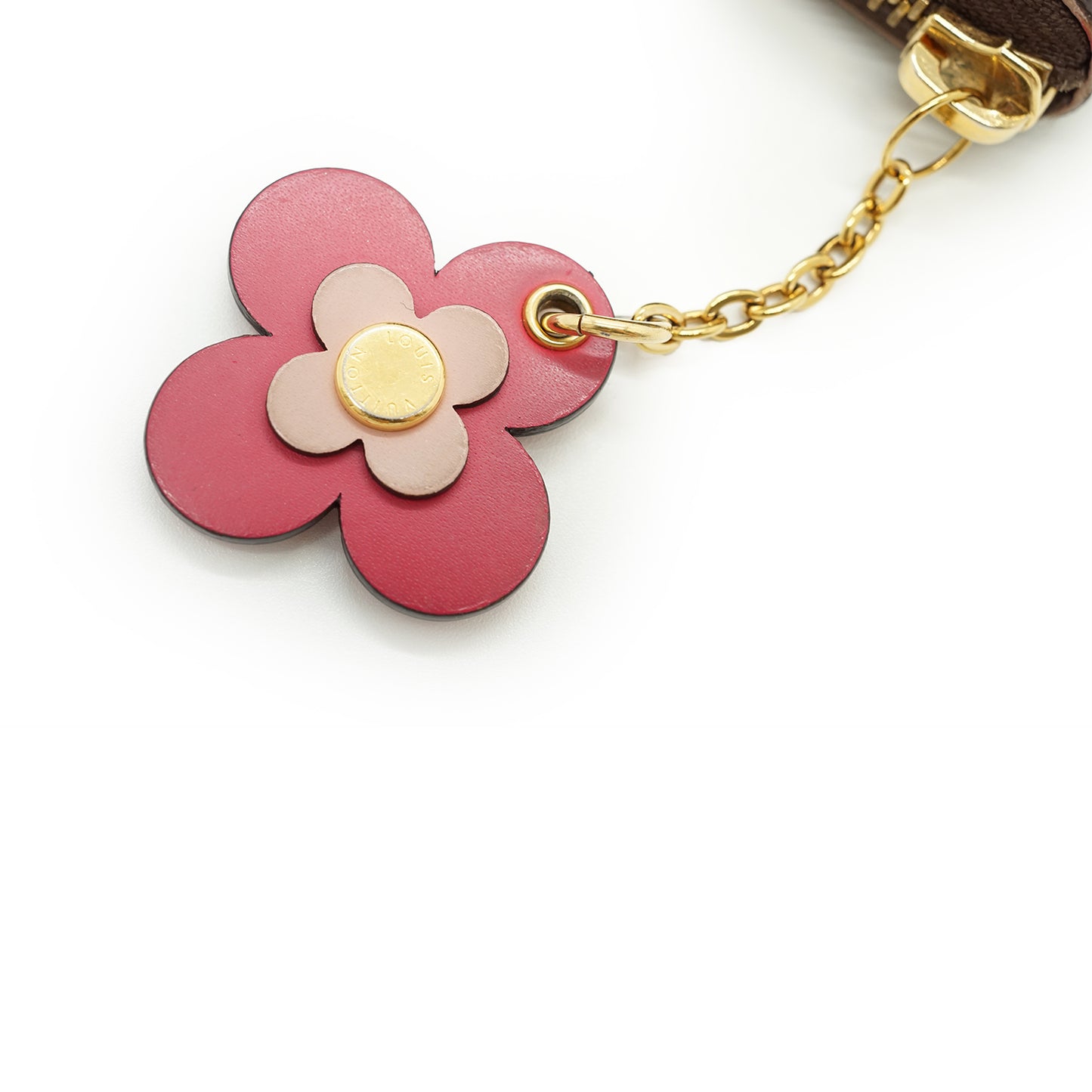 Monogram Portefeuille Clemence Pink Flower Charm Long Wallet