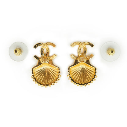 CC Shell Pink Crystal Earrings
