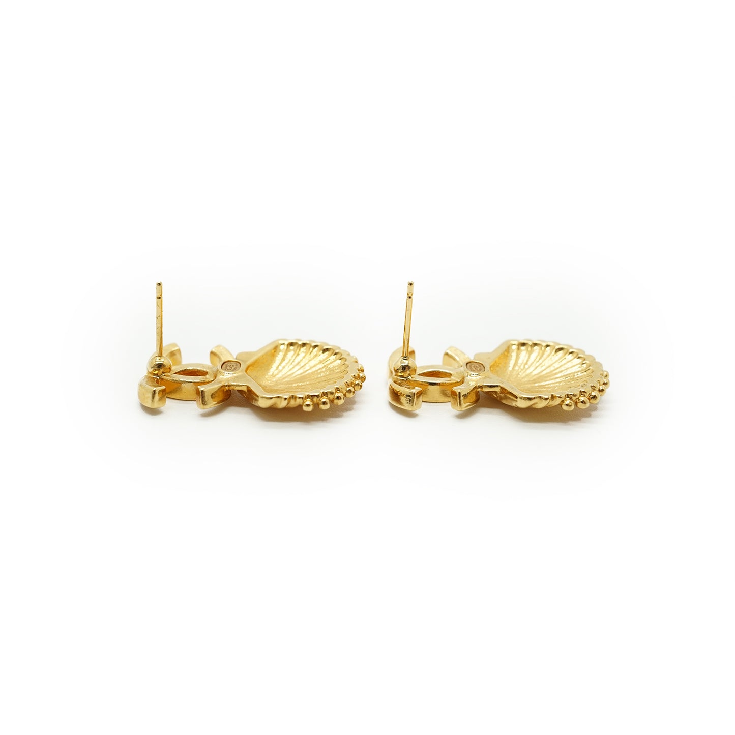 CC Shell Pink Crystal Earrings