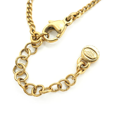 CC Faux Pearl and Rhinestone Long Chain Necklace