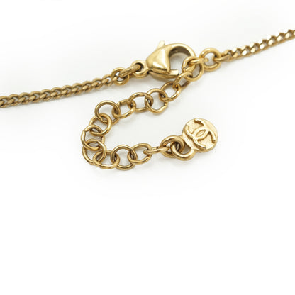 CC Faux Pearl and Rhinestone Long Chain Necklace