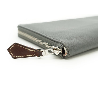 Evercolor Gris Misty Della Cavalleria Azap Silk-in Long Wallet