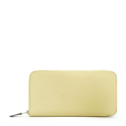 Epsom Jaune Poussin Palladium Equateur Azap Silk-in Long Wallet