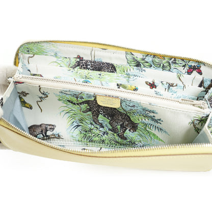 Epsom Jaune Poussin Palladium Equateur Azap Silk-in Long Wallet