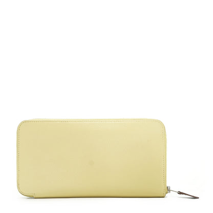Epsom Jaune Poussin Palladium Equateur Azap Silk-in Long Wallet
