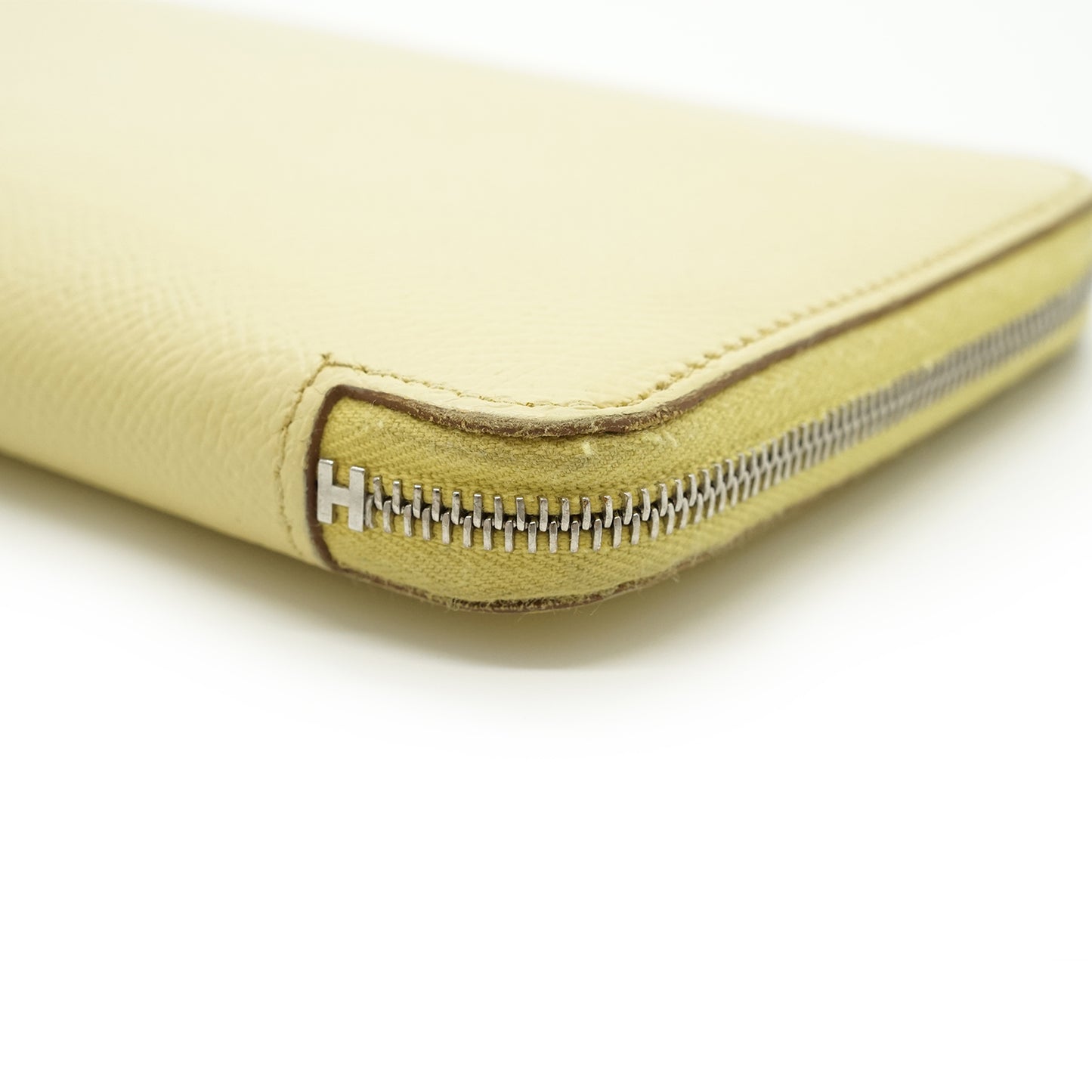 Epsom Jaune Poussin Palladium Equateur Azap Silk-in Long Wallet