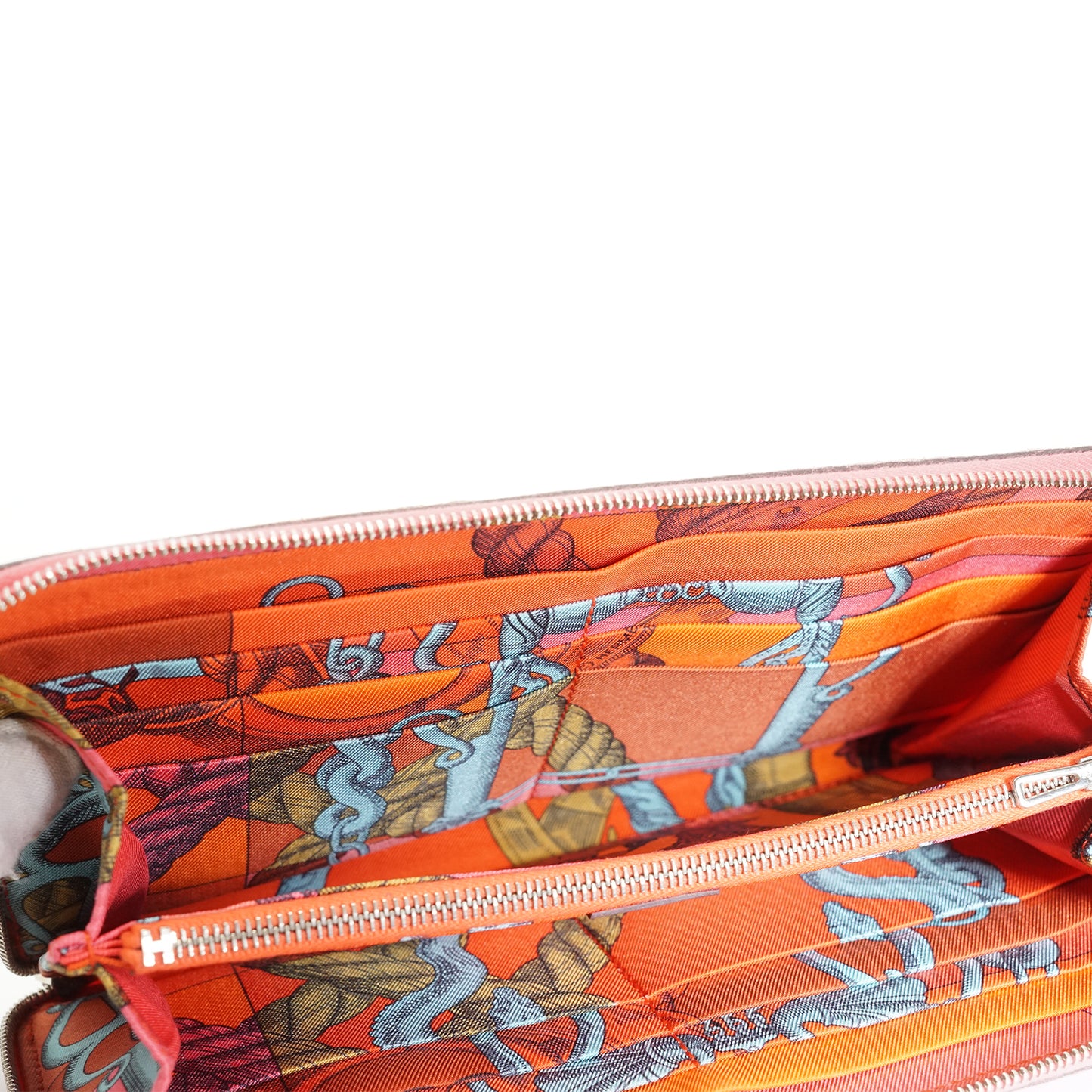 Epsom Rose Azalee Della Cavalleria Azap Silk-in Long Wallet