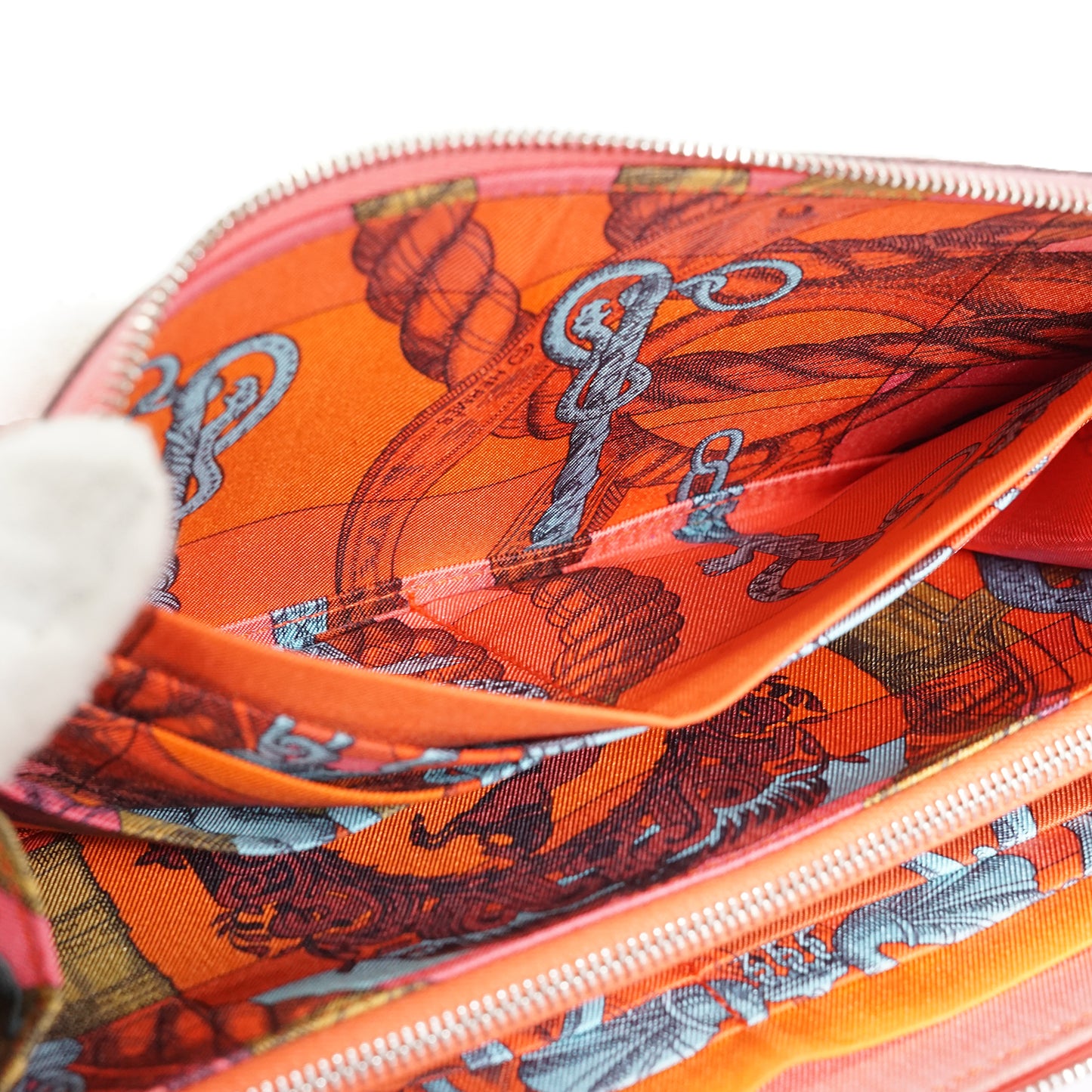 Epsom Rose Azalee Della Cavalleria Azap Silk-in Long Wallet