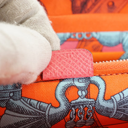 Epsom Rose Azalee Della Cavalleria Azap Silk-in Long Wallet