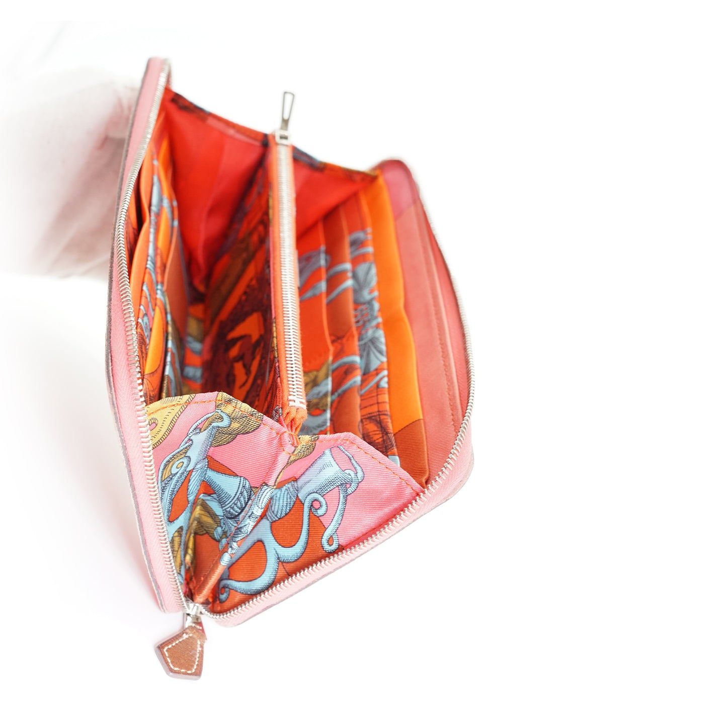 Epsom Rose Azalee Della Cavalleria Azap Silk-in Long Wallet