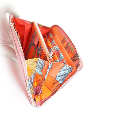 Epsom Rose Azalee Della Cavalleria Azap Silk-in Long Wallet