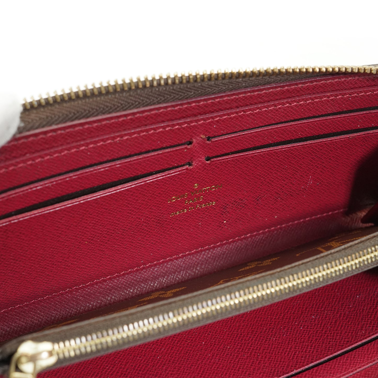 Monogram Portefeuille Clemence Fuchsia Long Wallet