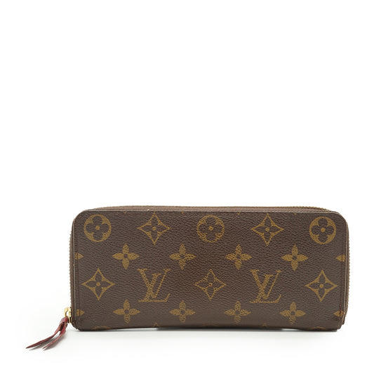 Monogram Portefeuille Clemence Fuchsia Long Wallet