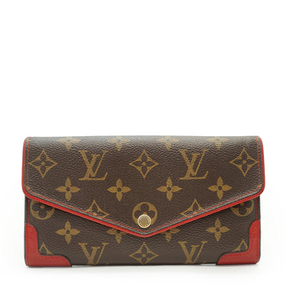 Monogram Portefeuille Sarah Retiro Cherry Red Long Wallet