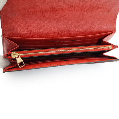Monogram Portefeuille Sarah Retiro Cherry Red Long Wallet