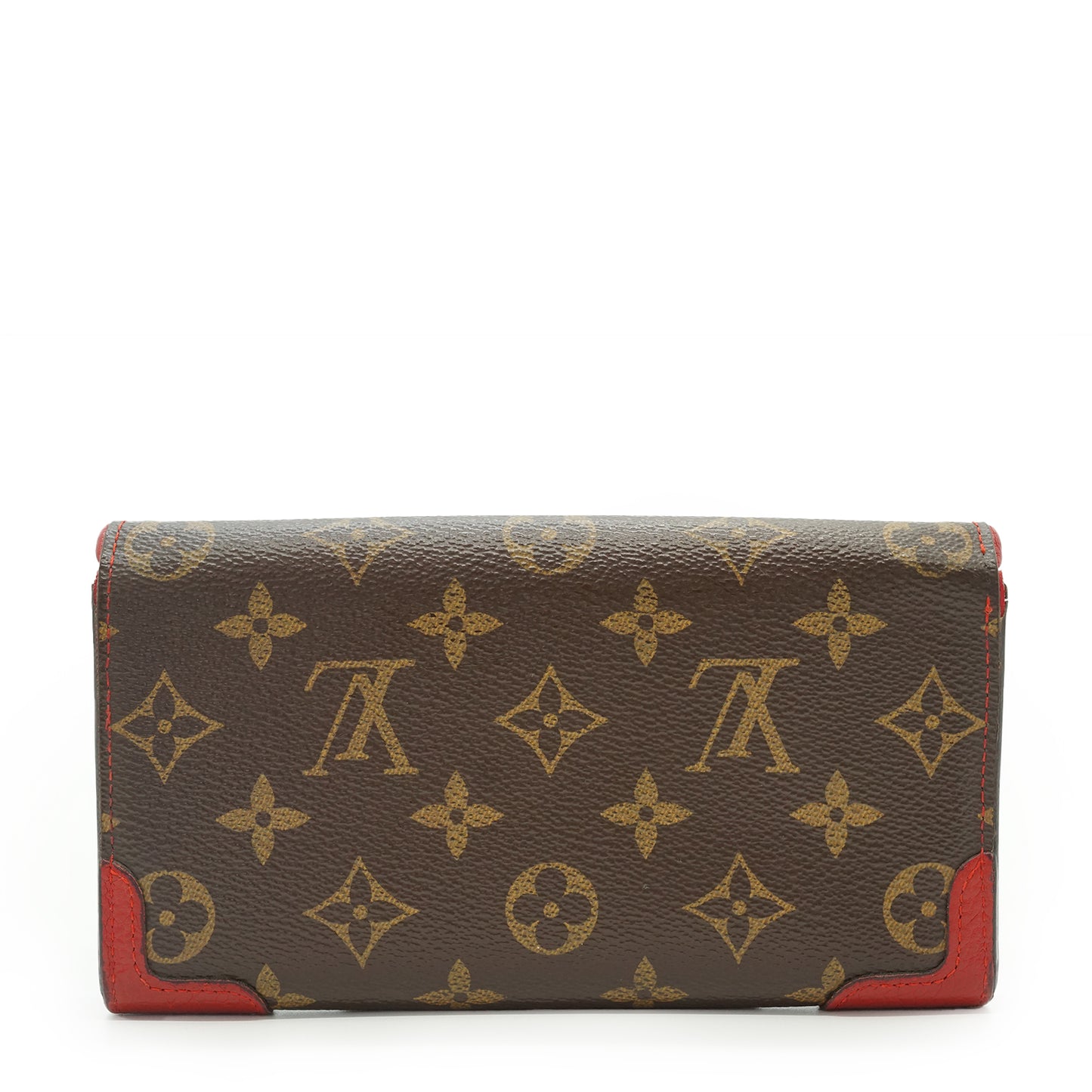 Monogram Portefeuille Sarah Retiro Cherry Red Long Wallet