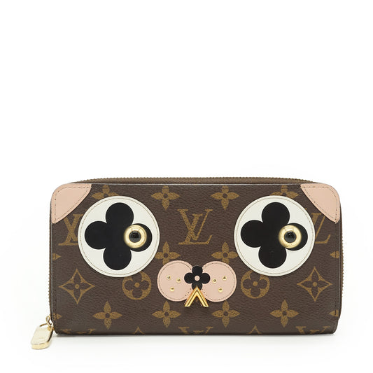 Monogram Dog Zippy Long Wallet Rose Ballerine Valentine Limited Edition