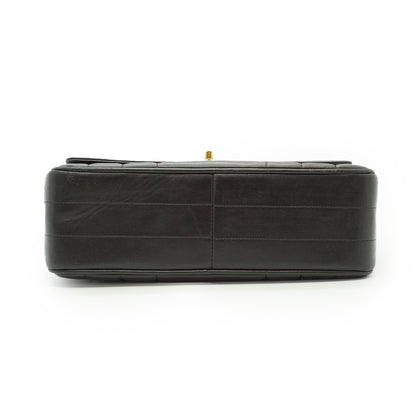 Vertical Quilted Lambskin Mademoiselle Top Handle Bag