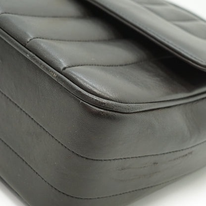 Vertical Quilted Lambskin Mademoiselle Top Handle Bag