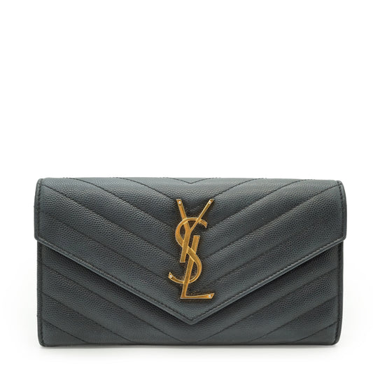 YSL Cassandra Matelasse Long Wallet