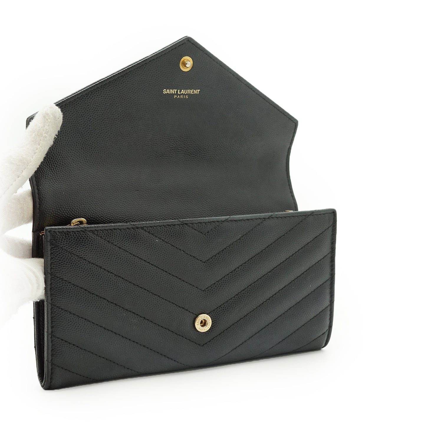 YSL Cassandra Matelasse Long Wallet
