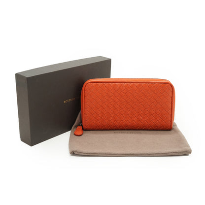 Intrecciato Zip Around Long Wallet