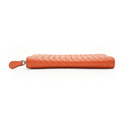 Intrecciato Zip Around Long Wallet