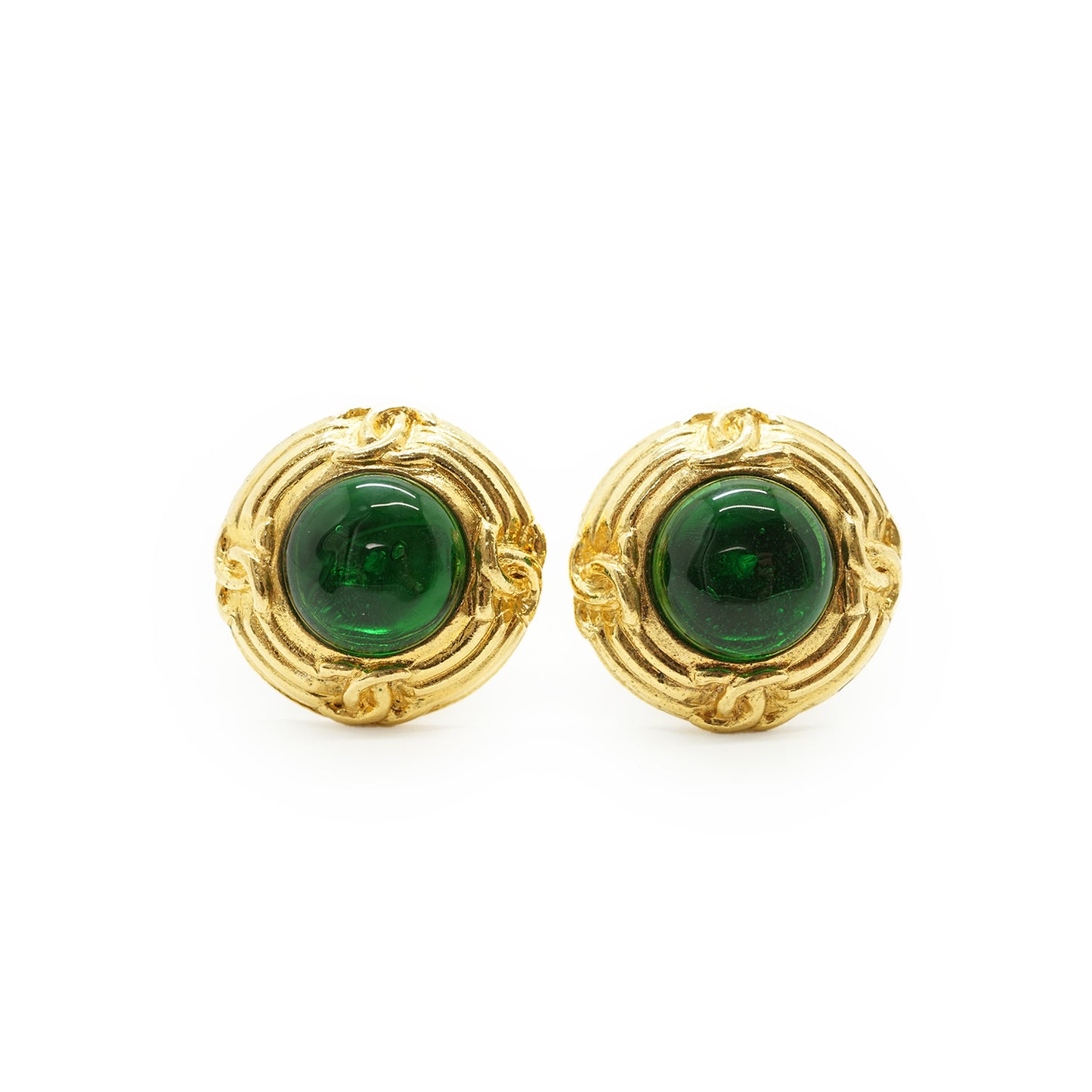Vintage CC Gripoix Clip-on Earrings GP