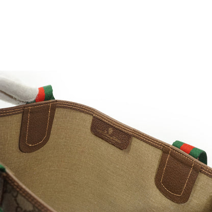 Vintage GG Supreme Coated Canvas Sherry Line Front Pocket Tote