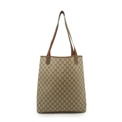 Vintage GG Supreme Coated Canvas Sherry Line Front Pocket Tote