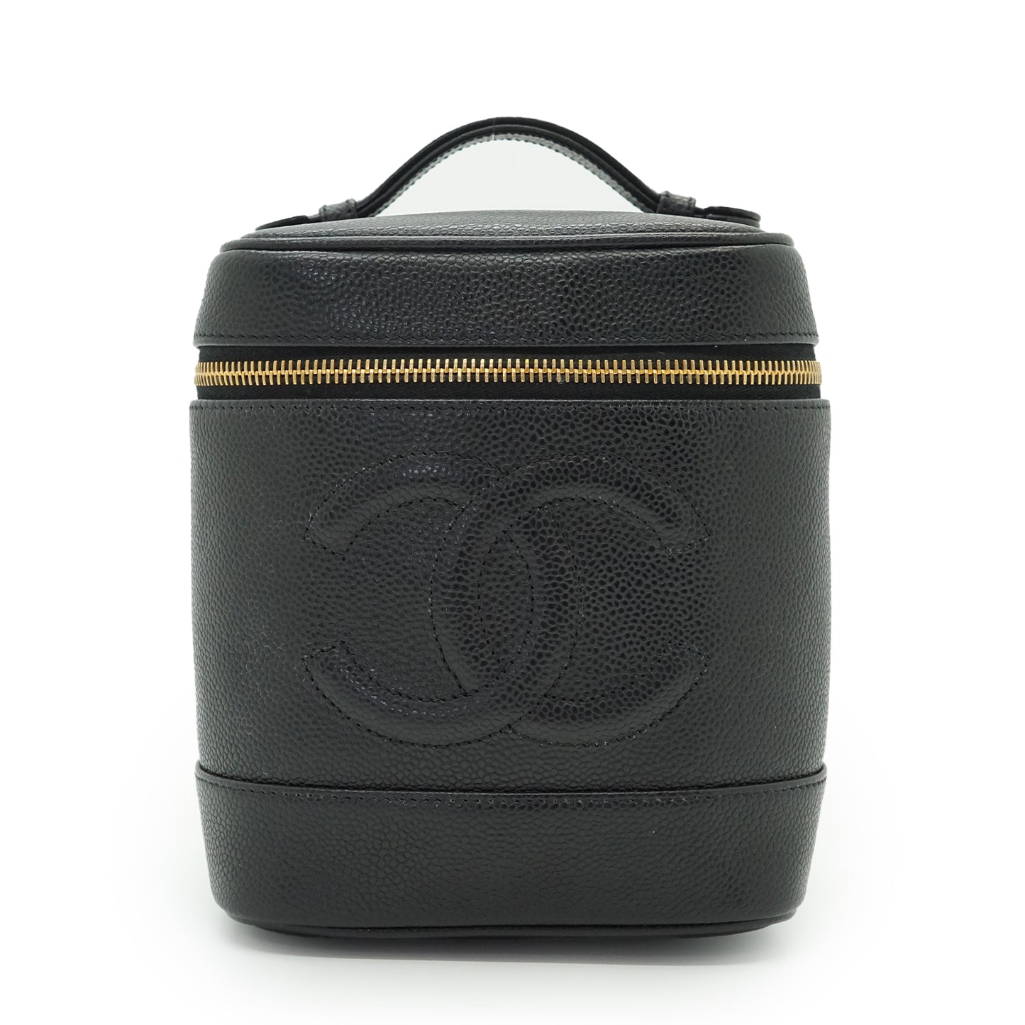 Caviar Skin Vertical Vanity Bag
