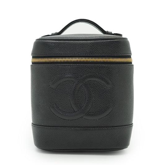 Caviar Skin Vertical Vanity Bag