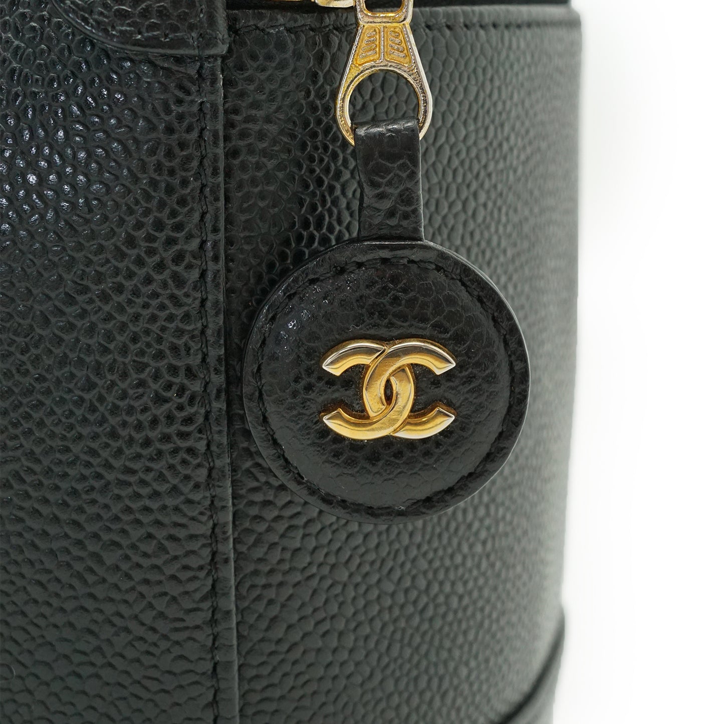 Caviar Skin Vertical Vanity Bag