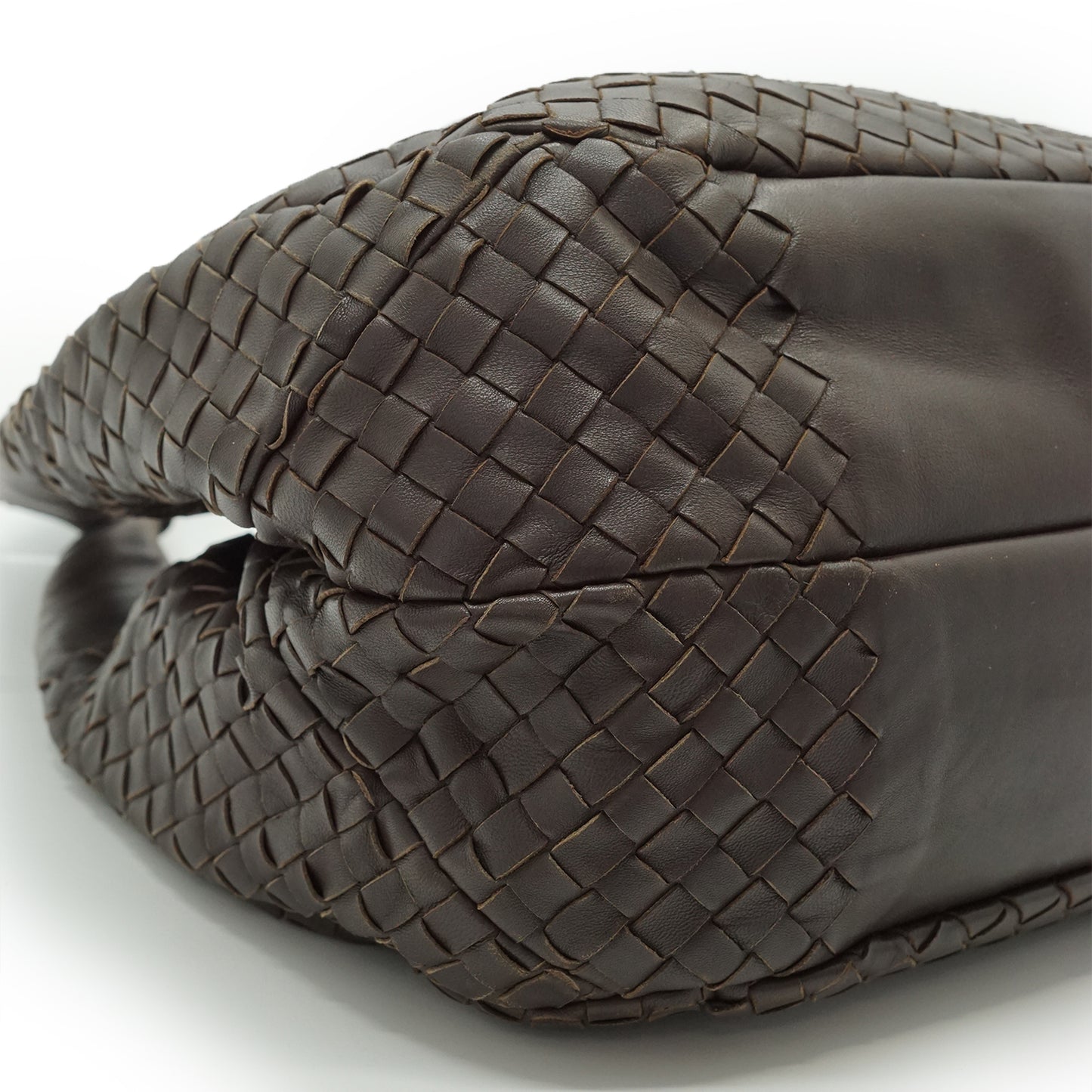 Intrecciato Woven Nappa Campana Medium Ebano Aged Metal
