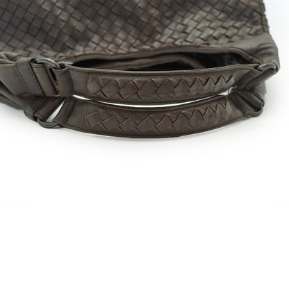 Intrecciato Woven Nappa Campana Medium Ebano Aged Metal