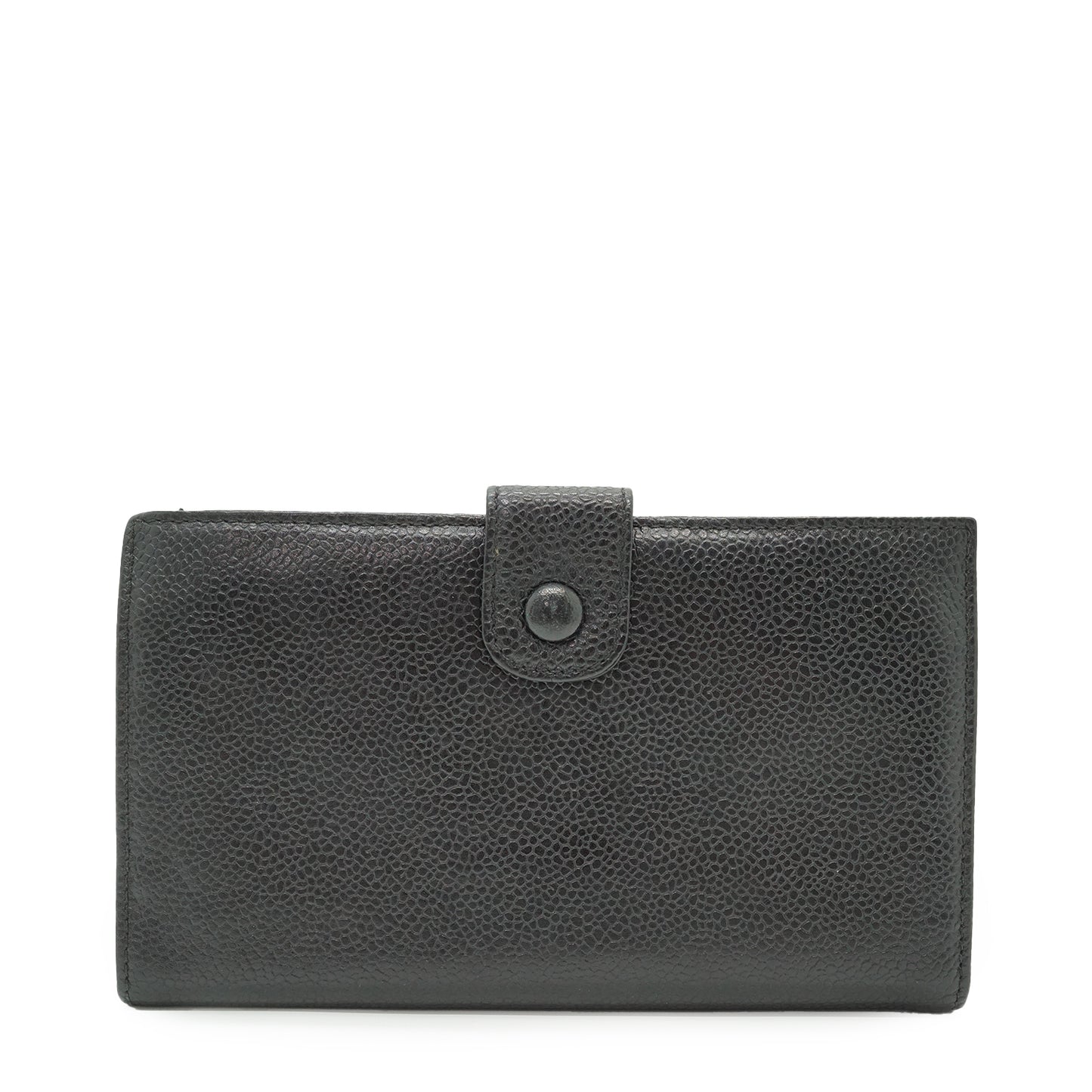 CC Caviar Skin Bifold Long Wallet