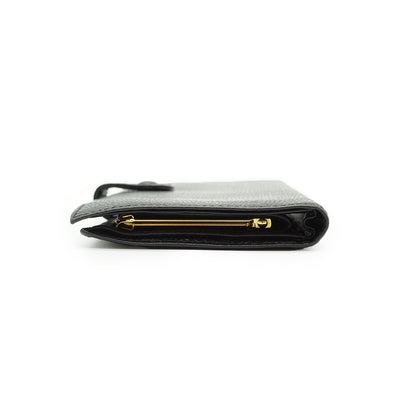CC Caviar Skin Bifold Long Wallet