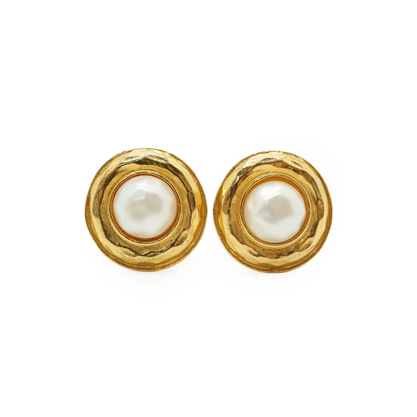 Faux Pearl Round Clip-on Earrings GP
