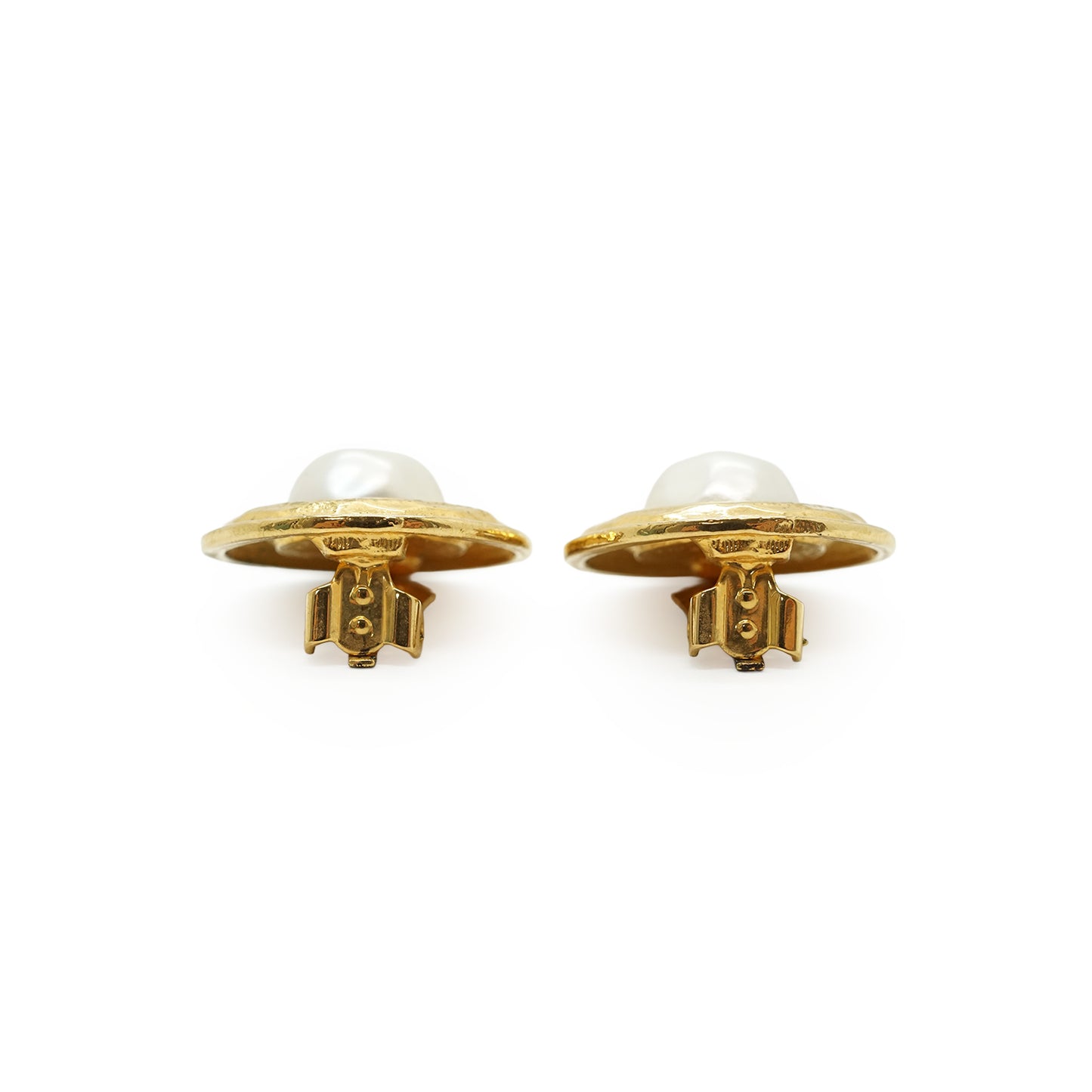 Faux Pearl Round Clip-on Earrings GP