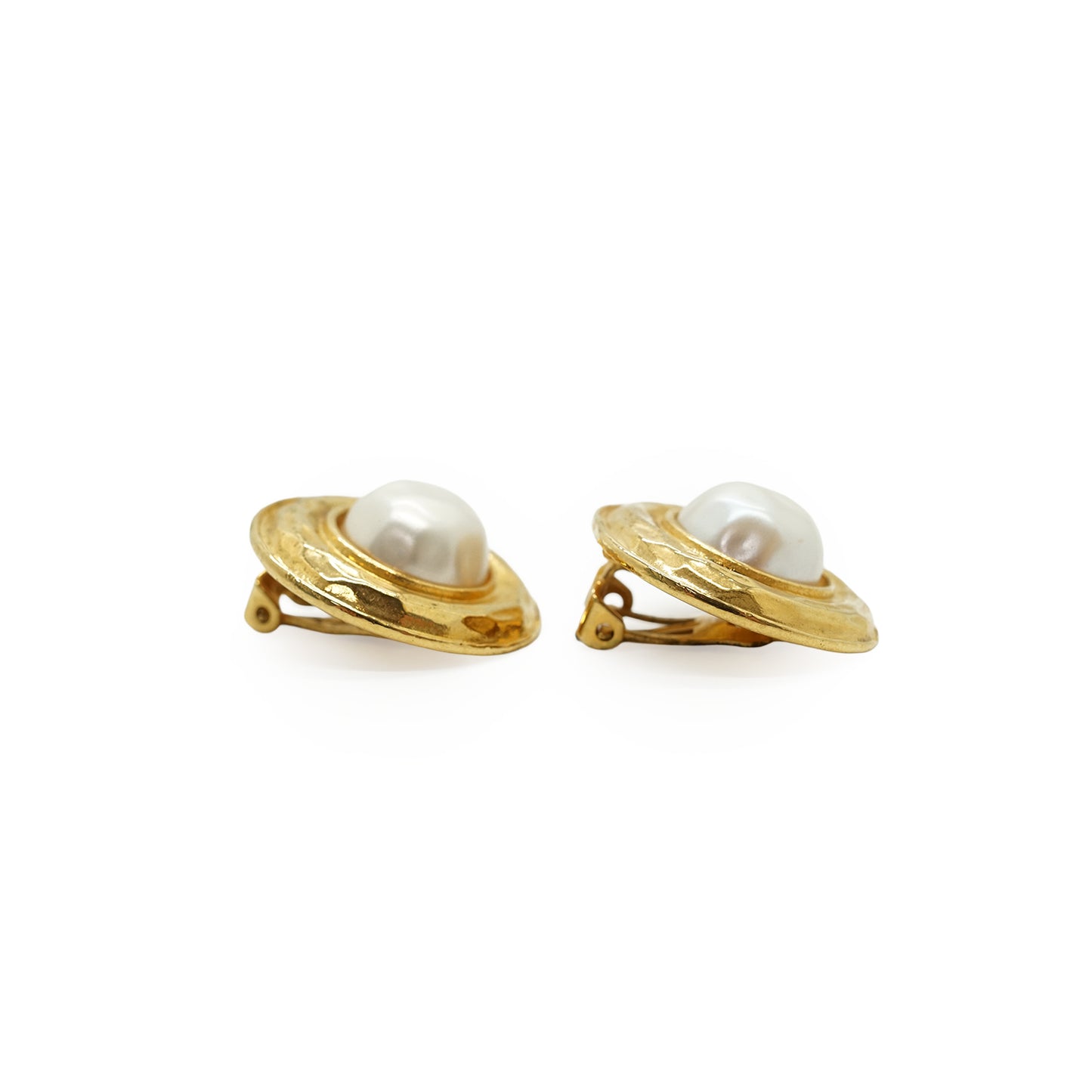 Faux Pearl Round Clip-on Earrings GP